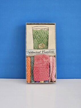 Vintage Aristocrat Coasters Drink Sleeves, Mid Century Drink Koozies Barware